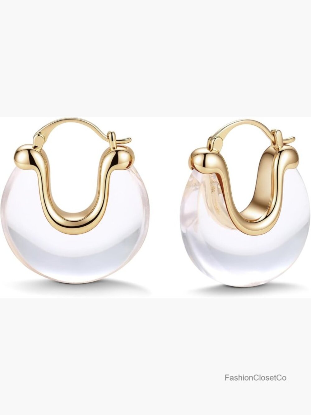Chunky Resin Hoop Earrings Leverback Statement Huggie Hoops Women Jewelry